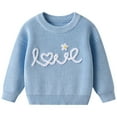 thumbnail image 1 of KPOPLK Boys School Uniform Sweater Big Boys' & Little Kids Youth Long Sleeve Round-Neck Sweater(6-9 Months,R113-Blue), 1 of 9