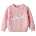 thumbnail image 1 of KPOPLK Boys School Uniform Sweater Big Boys' & Little Kids Youth Long Sleeve Round-Neck Sweater(7-8 Years,R116-Pink), 1 of 9