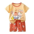 thumbnail image 1 of KPOPLK Boys Short Sleeved Shorts Suit Comfortable Breathable Fabric Fashionable Cute Cartoon Dinosaur Print Boy Suit,Sizes 5-6 Years, 1 of 3