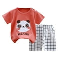 thumbnail image 1 of KPOPLK Boys Short Sleeved Shorts Suit Comfortable Breathable Fashionable Color Matching Pocket Boys Suit,Sizes 4-5 Years, 1 of 3