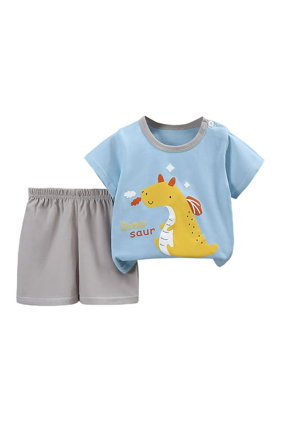 Boys Short Sleeved Shorts Suit Comfortable Breathable Fashionable Color Matching Pocket Boys Suit summer clothes 3t 4t(7-8 Years,Grey)