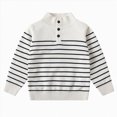 thumbnail image 1 of KPOPLK Boys Stripe T Shirts 1t 2t 3t 4t 5t 6t Long Sleeve Tee Shirts Kids Fall Tops Basic Tees(18-24 Months,White), 1 of 8