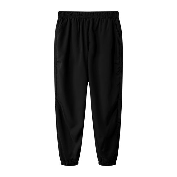 KPOPLK Middle and Large Children Casual Sportswear Sweatpants Boys Pocket Drawstring Sweatpants(3-4 Years,A181-Black)
