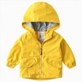 thumbnail image 1 of KPOPLK Boys Wind Jacket Lightweight Breathable Coat Waterproof Hooded 1T 2T 3T 4T 5T Kids Fall Winter Outfit Clothes Size 4-5 Years, 1 of 4