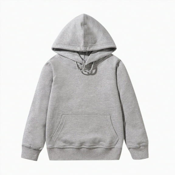 KPOPLK Boys zip up hoodie Fleece long sleeve essentials hoodie for Boys Girls Athletic Kids Clothes(Grey##5,7-9 Years)