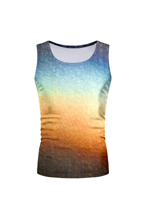 Camouflage Men's Workout Tank Tops with Hidden Zipper Pockets: Sleeveless Muscle Shirts for Secret Storage 3XL Gold