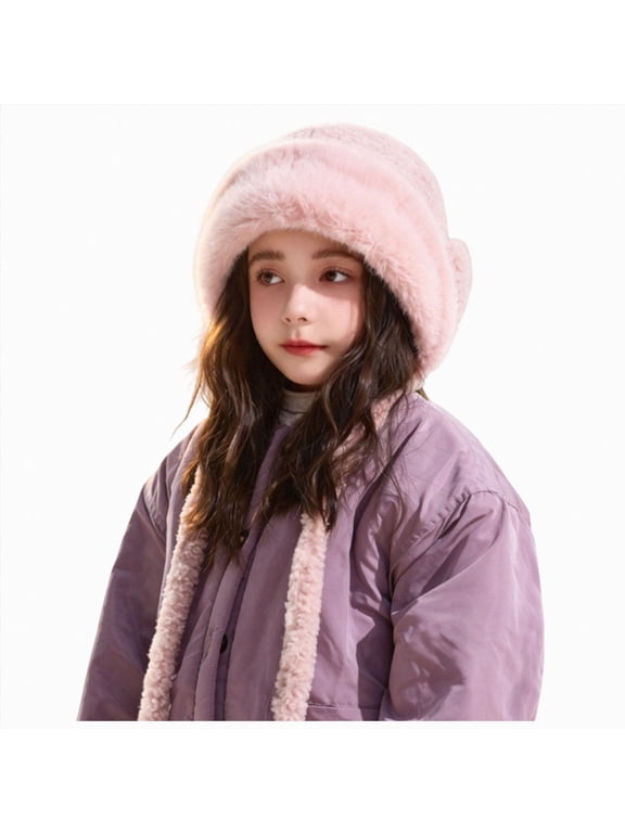 Cartoon Ear Moving Jumping Hat Cute Plush Bunny Animal Anime Beanie Winter Cap for Girls Boys(2-8 Years,Pink)