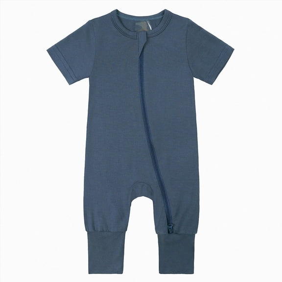 KPOPLK Casual Fall Winter Clothes Baby Boy Long Sleeve Romper Jumpsuit Playsuit One Piece Outfit(Blue,3-6 Months)