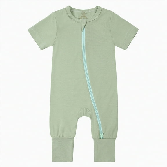 KPOPLK Casual Fall Winter Clothes Baby Boy Long Sleeve Romper Jumpsuit Playsuit One Piece Outfit(Green,3-6 Months)