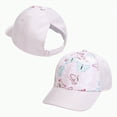 thumbnail image 1 of KPOPLK Children's Baseball Cap With Ponytail For Girls Boys Adjustable Summer Hat Visor Hat Junior Tennis Cap Peaked Cap Baseball Cap Sun Visor Hat Summer Hat Sun Hat(2-8 Years,Pink), 1 of 5
