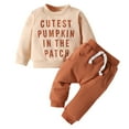 thumbnail image 1 of KPOPLK Children's Thermal Underwear Set with Three Of Cotton and Thickened Fabric for Men and Women's Autumn and Winter Home Wear Baby's Clothing winter clothes for toddler boys(Beige,6-12 Months), 1 of 9