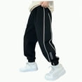 thumbnail image 1 of KPOPLK Childrens Clothing Boys Sports Pants Sports Handsome Boys Trousers Medium and Large Children Reflective Sweatpants(7-8 Years,A47-Black), 1 of 4