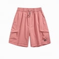 thumbnail image 1 of KPOPLK Chino Shorts Men 5 Inch Inseam Mens Twill Shorts Cargo Casual Cotton Drawstring Classic Stretch Hiking Straight Short Size XXXXL,Brick Red, 1 of 5