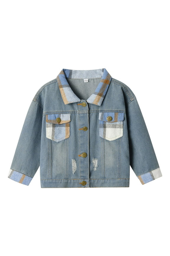 Classic Kids Toddler Baby Boys & Girls Casual Outwear Denim Jacket(2-3 Years,Blue)