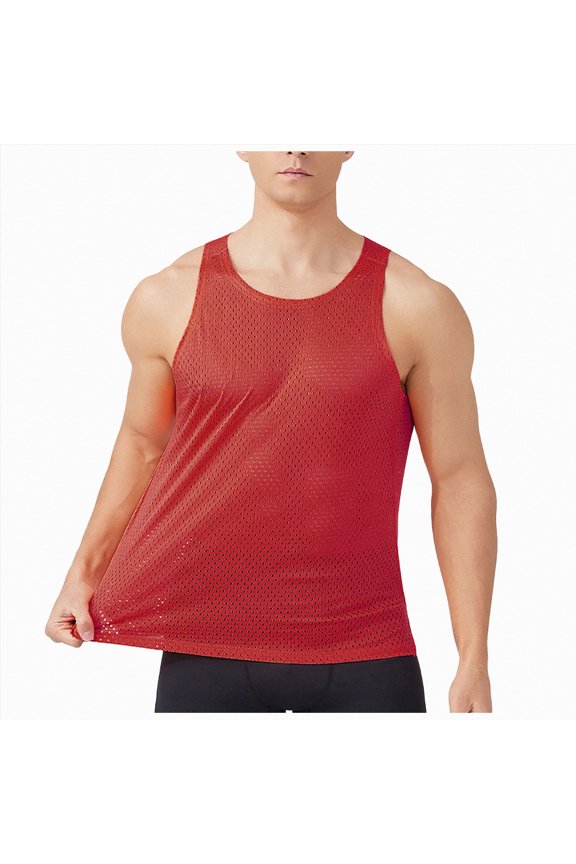 Compression Shirt Men Body Shaper Workout Tank Top Shapewear Tummy Control Vest Sleeveless Slimming Undershirts Size L,Red