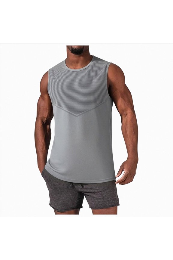 Compression Shirts for Men Body Shaper Slimming Tank Top Undershirts Gym Gear Shapewear Sleeveless T-Shirt Size L,Light Gray