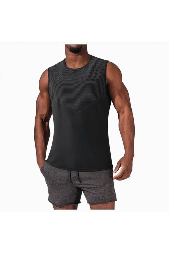 Compression Shirts for Men Body Shaper Slimming Tank Top Undershirts Gym Gear Shapewear Sleeveless T-Shirt Size S,Black