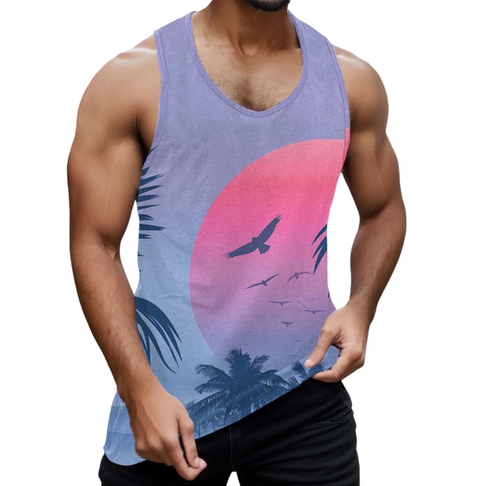 KPOPLK Cross Back Men s Gym Workout Tank Tops With Mesh Insertions kpoplk-cross-back-men-s-gym-workout-tank-tops-with-mesh-insertions