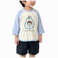 thumbnail image 1 of KPOPLK Fall T-Shirts for Kids Girl 1T 2T 3T 4T 5T Long Sleeve Crewneck Tee Top Toddler Girls Lounge Cute Clothes Sky Blue,Size 1-2 Years, 1 of 8
