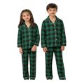 thumbnail image 1 of KPOPLK Family Christmas Pajamas Matching Sets Lightweight Long Sleeve Button down Shirt and Pants Pjs Jammies 2 Piece(15-16 Years,Green), 1 of 4