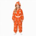 thumbnail image 1 of KPOPLK Family Matching Pajamas Novelty Halloween Onesie Xmas PJs Kids Soft and Cozy Flannel Jumpsuit for Holiday Party,Size 5-6 Years, 1 of 5