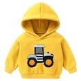 thumbnail image 1 of KPOPLK Fleece Hoodies Jacket for Boys Girls Full Zipper Long Sleeve Happy Halloween(18-24 Months,Yellow), 1 of 7