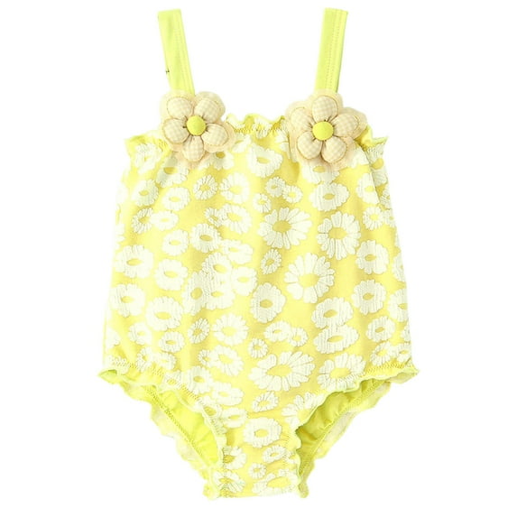 KPOPLK Flower Swimsuit Children's Swimsuit Baby Girls Summer Children 6M 12M 24M 36M Swimsuit 18 month boy Swimwear clearance under $5(0-6 Months,Yellow)