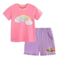 thumbnail image 1 of KPOPLK Girl Clothes Set Summer Baby 0 6 12 18 24 Months 2T 3T Girl Clothes Shorts Set Floral Summer Outfits Cute Baby Clothes,Sizes 3-4 Years, 1 of 1