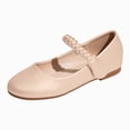 thumbnail image 1 of KPOPLK Girl's Glitter Dress Shoes Toddler Party Sparkly Princess Shoes Mary Jane Shoes Colorful Ballet Flats in Wedding Casual Wearing Size 3,Khaki, 1 of 7