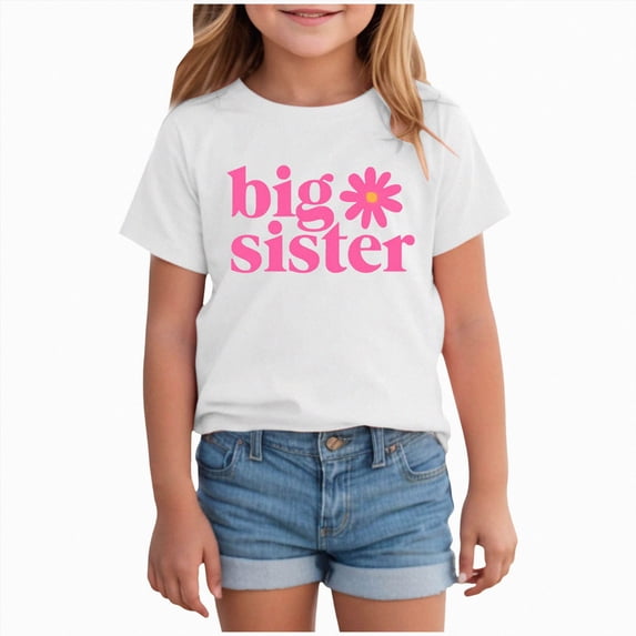 KPOPLK Girl's Graphic Print Tee Shirt Crew Neck Short Sleeve T Shirts Summer Cute Trendy Tops Size 11-12 Years,White