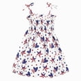 thumbnail image 1 of KPOPLK Girls 4th of July Dress Kids USA Dresses American Flag Dress Independence Day Patriotic Outfit 1-14y(18-24 Months,Silver), 1 of 4