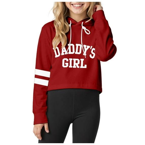KPOPLK Girls Hoodie, Kids Hoodies 5-16, Sweatshirt, Zip Up Hoodie(13-14 Y,Red)