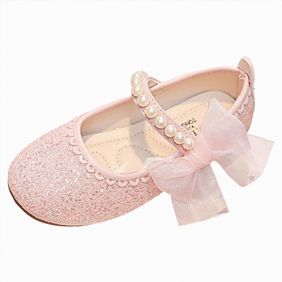 KPOPLK Girls Mary Jane Dress Shoes Little Girls Loafers School Shoes for Girls Non Sole Casual Shoe Kids Shoes Size 11.5,Red