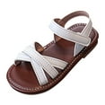 thumbnail image 1 of KPOPLK Girls Outdoor Sport Sandals,Kids Open Toe Beach Sandals, Toddler Summer Shoes Size 10.5,White, 1 of 8