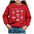 thumbnail image 1 of KPOPLK Girls Pullover Hoodies 3D Graphic Printed Hooded Sweatshirt with Pocket 4-14 Years(3Y,Red), 1 of 4