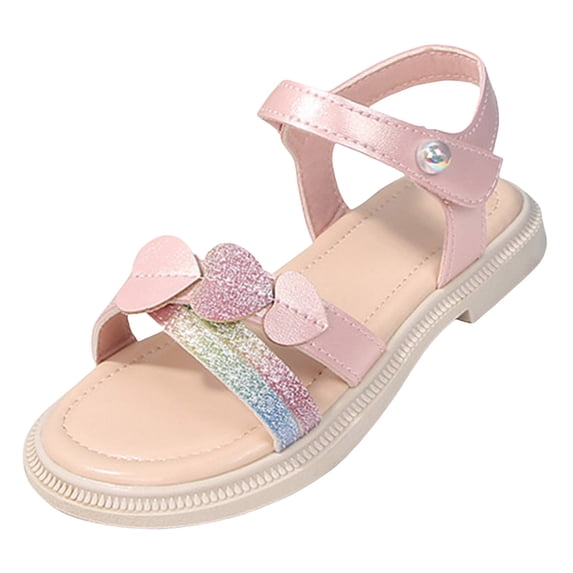 KPOPLK Girls Sandals Open-Toe Summer Outdoor Child Sport Sandals Athletic Lightweight(Toddler/Little Kid/Big Kid) Size 1,Pink