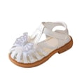 thumbnail image 1 of KPOPLK Girls Sandals for Kids Athletic Sport Sandals Outdoor Open Toe Summer Shoes for Toddler/Little/Big Kids Size 6.5,White, 1 of 6