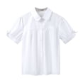 thumbnail image 1 of KPOPLK Girls Shirt Short Sleeve School Uniform Blouse Formal Button Down Top for Big Kids Size 13-14 Years,Beige, 1 of 5