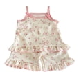thumbnail image 1 of KPOPLK Girls Tank Top Pajamas Summer Baby Girls Cotton Shorts PJS Set Infant Clothes for Tween/Teens Pink Size 18-24 Months, 1 of 4