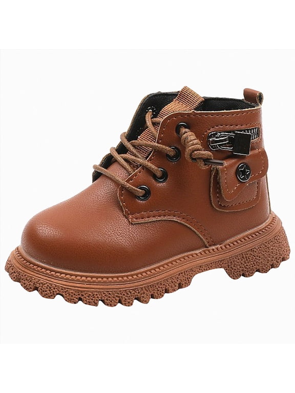 Girls Toddler Knot Ankle Boots Low Chunky Heel Cute Dress Booties Little Big Kid(8,Brown)