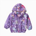 thumbnail image 1 of KPOPLK Girls Windbreaker Jackets 3 6 9 12 18 Months 2T 3T 4T Fall Lightweight Water Resistant Coat Outwear with Zip Up Hooded Clothes for Kids Purple,Size 9-10 Years, 1 of 5