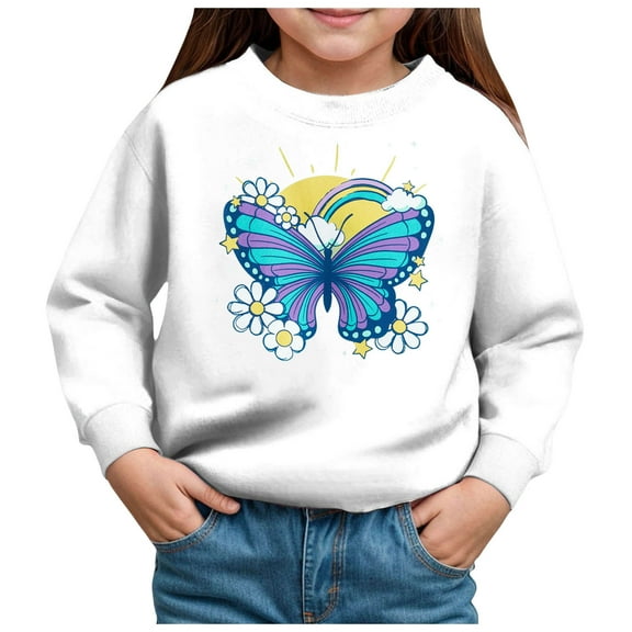 KPOPLK Girls Zip Up Hoodie Jacket Unicorn/Cat Sweatshirt with Pockets(6Y,White)