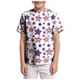 thumbnail image 1 of KPOPLK Graphic Shirt for Boys 5t 6t 7t 8t 9t 10t Short Sleeve T Shirt Crewneck Top Summer Cotton Tee with Print Size 8-9 Years,White, 1 of 4