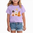thumbnail image 1 of KPOPLK Halloween Shirt for Toddler Girls Ghost Graphic Tshirt Cute Season Short Sleeve Tops for Kids Size 2-3 Years,Purple, 1 of 4