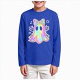 thumbnail image 1 of KPOPLK Halloween Shirts for Kids Boys Girls Ghost Tshirt Long Sleeve Funny Tee Tops Toddler Halloween Tshirt(9-10 Years,Dark Blue), 1 of 5