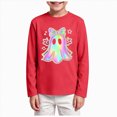 thumbnail image 1 of KPOPLK Halloween Shirts for Kids Boys Girls Ghost Tshirt Long Sleeve Funny Tee Tops Toddler Halloween Tshirt(9-10 Years,Red), 1 of 5