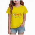thumbnail image 1 of KPOPLK Halloween Shirts for Kids Toddler Pumpkin Ghost Skeleton Cotton Tshirt Clothes 1-14 Years,Size 5-6 Years, 1 of 7