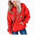 thumbnail image 1 of KPOPLK Halloween Sweatshirts for Teen Girls Kids Long Sleeve Hoodie Cute Skeleton Print Hoodie Drawstring Pullover Kids Clothes Red,Size 7-8 Years, 1 of 4
