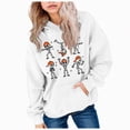 thumbnail image 1 of KPOPLK Halloween Sweatshirts for Teen Girls Kids Long Sleeve Hoodie Cute Skeleton Print Hoodie Drawstring Pullover Kids Clothes White,Size 8-10 Years, 1 of 4