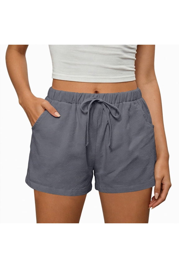 Hight Waisted Split Running Shorts for Women 4" - Comfy Quick Dry Workout Athletic Shorts Gym Track Shorts Size L,Light Gray